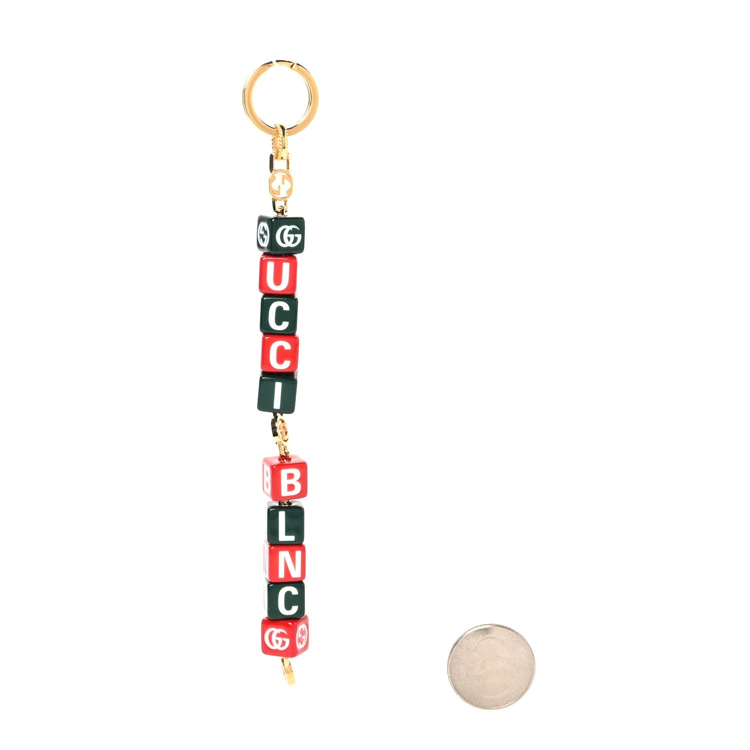 x Balenciaga The Hacker Symbol Key Chain Red White Green