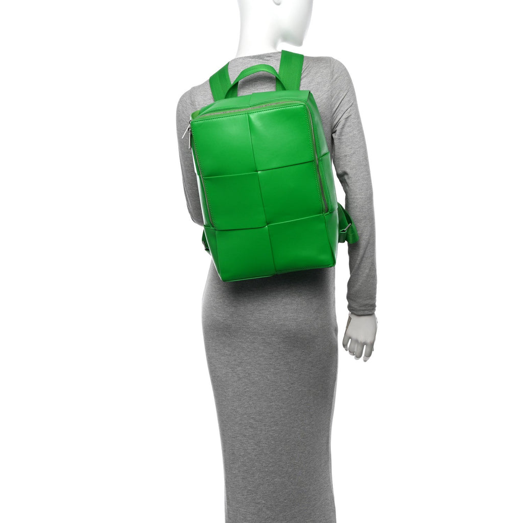 Calfskin Maxi Intrecciato Arco Backpack Parakeet