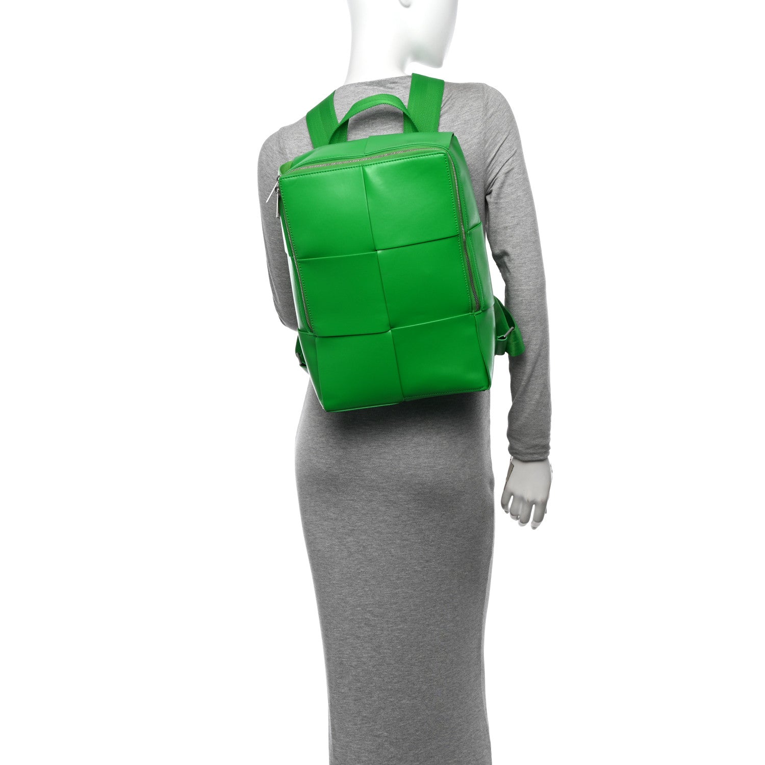 Calfskin Maxi Intrecciato Arco Backpack Parakeet
