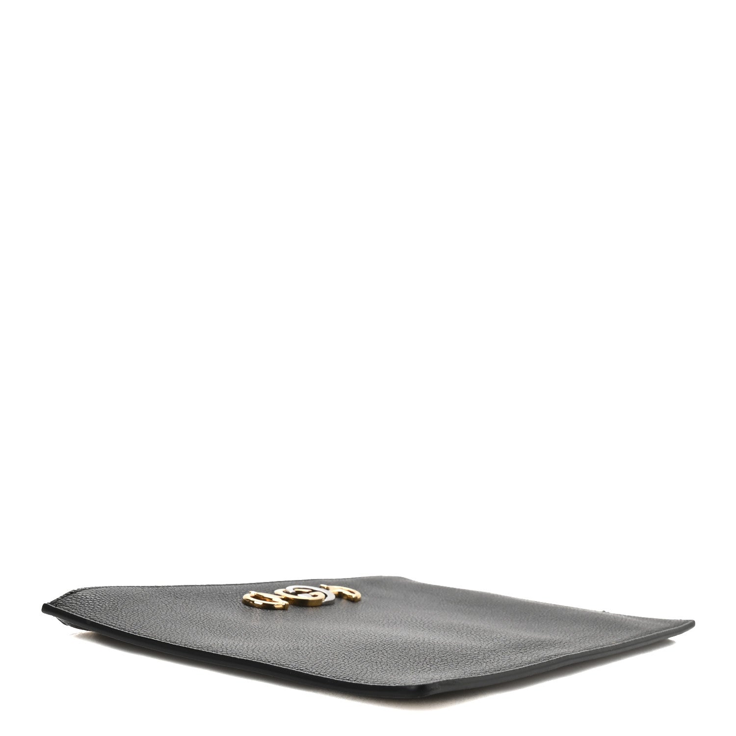 Grainy Calfskin Zumi Pouch Black