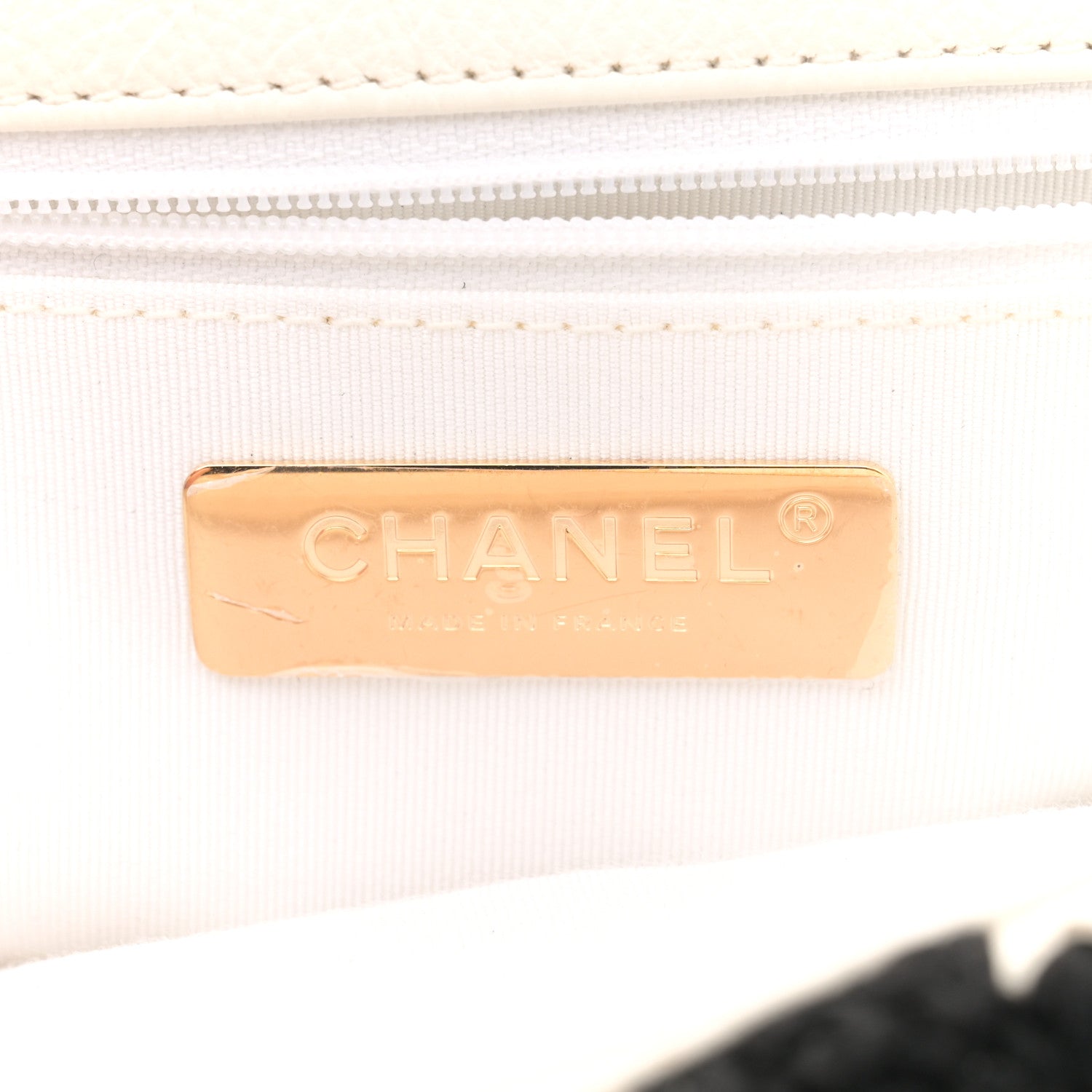 Calfskin Crochet Medium Chanel 19 Flap White Black