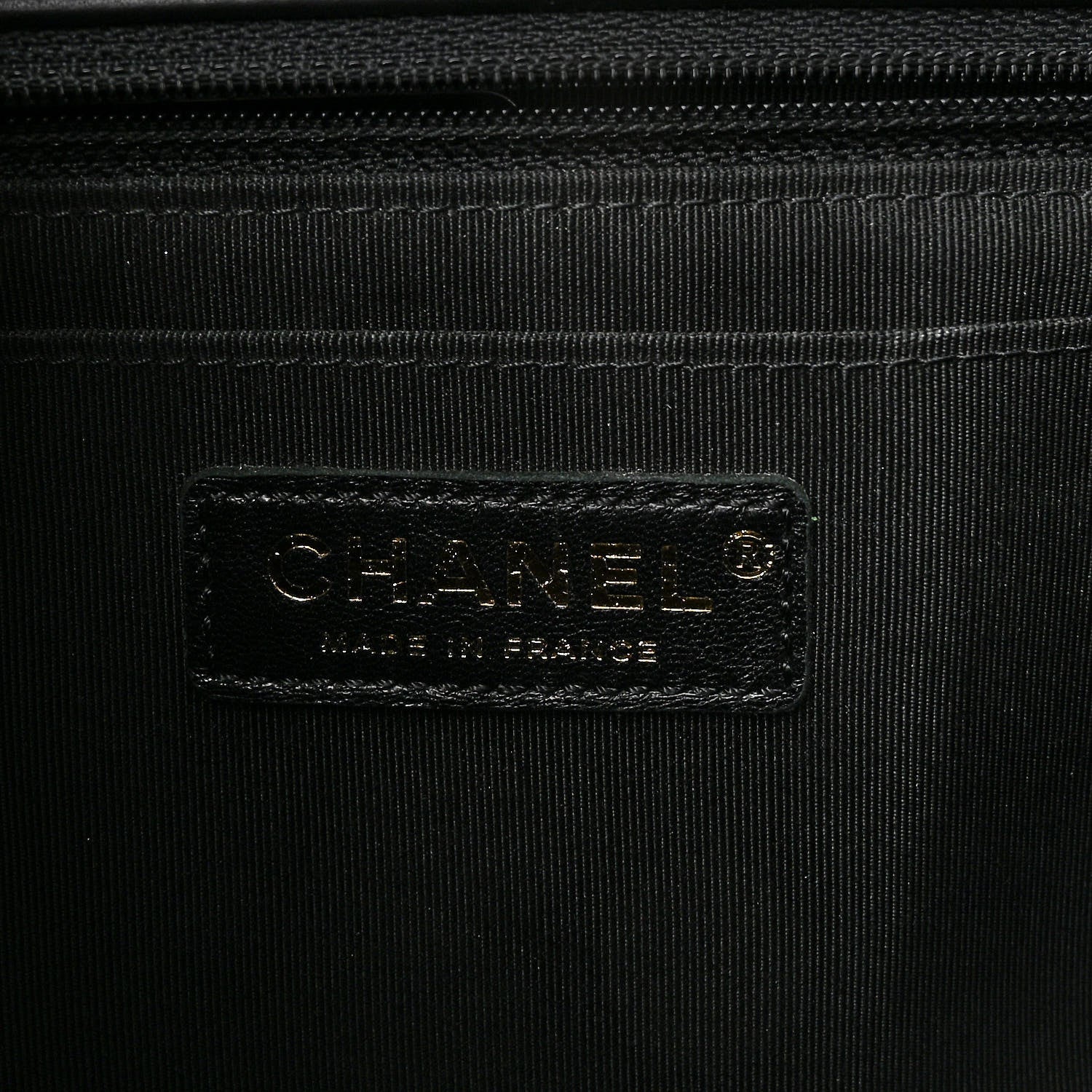 Calfskin Chevron Quilted Small Statement Flap Black