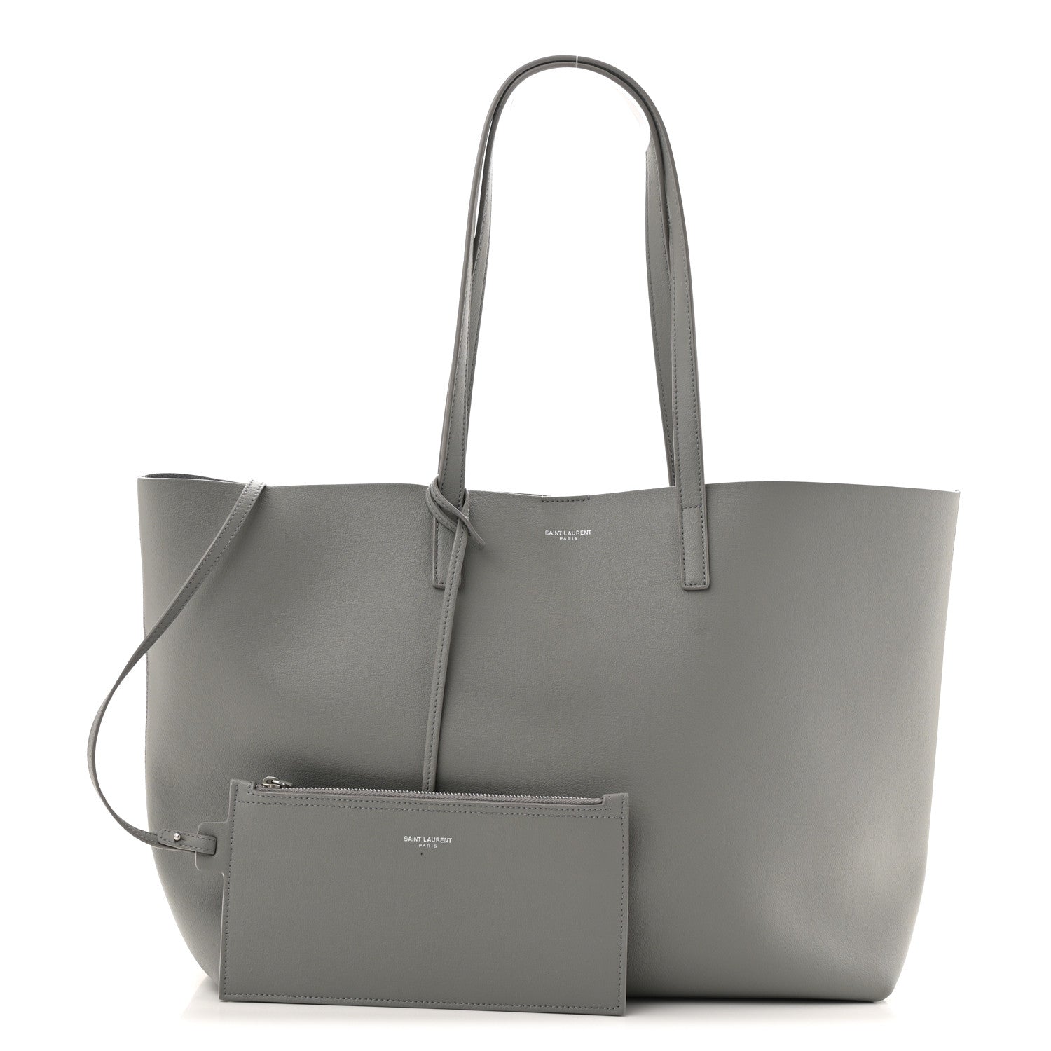Calfskin Large Shopping Tote Granite