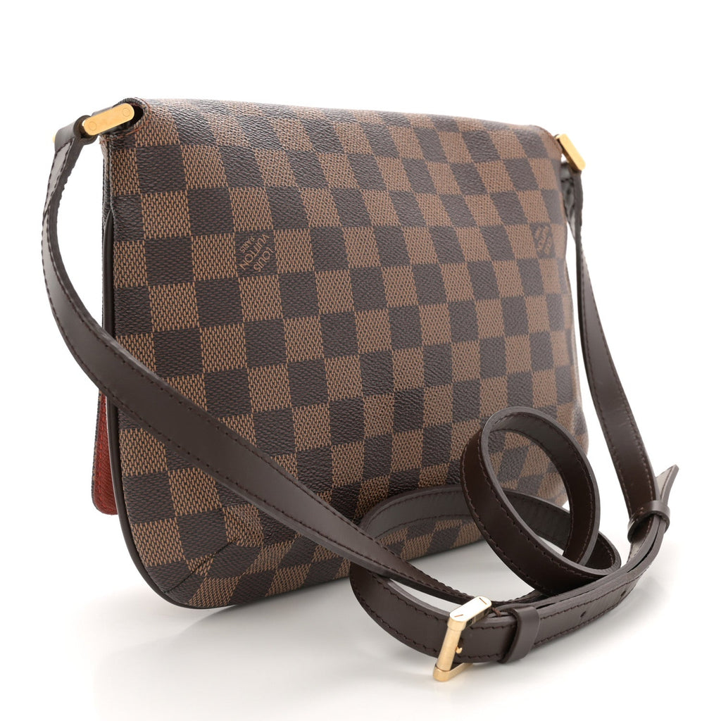 Damier Ebene Musette Tango Long Strap