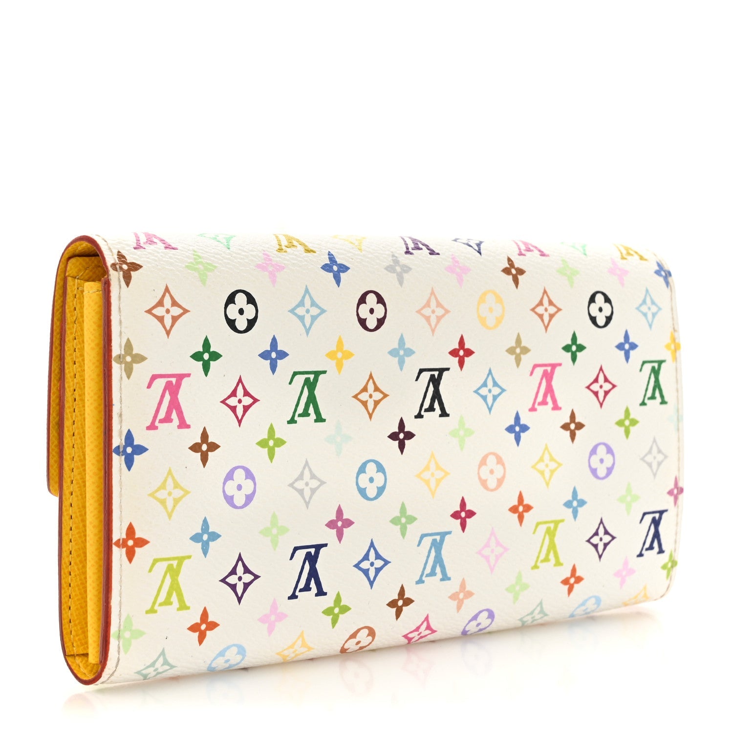 Monogram Multicolor Sarah Wallet White Citron