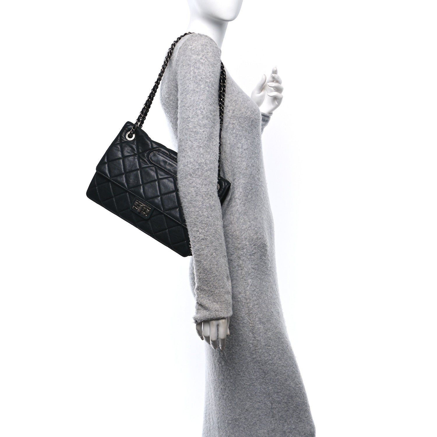 Washed Lambskin Jumbo Take Away Flap Black