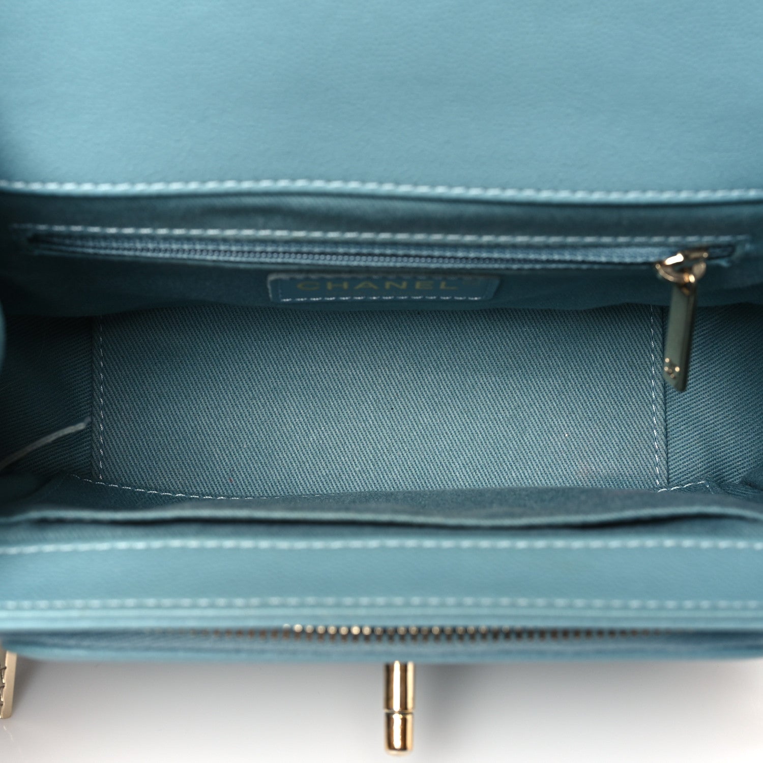 Caviar Quilted Small Business Affinity Flap Blue