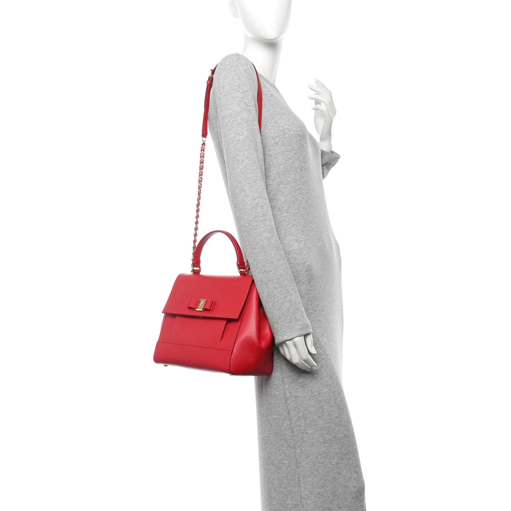 Printed Calfskin Carrie O Chain Shoulder Bag Pamplona