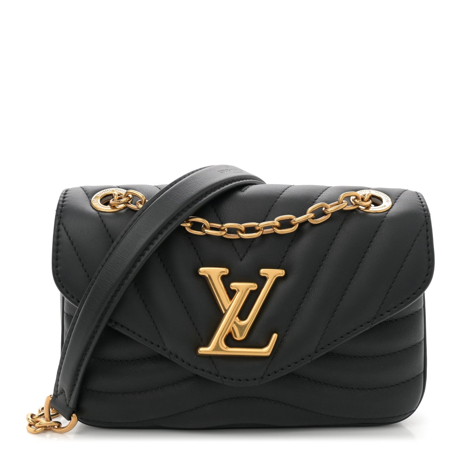 Calfskin New Wave Chain PM NM Black