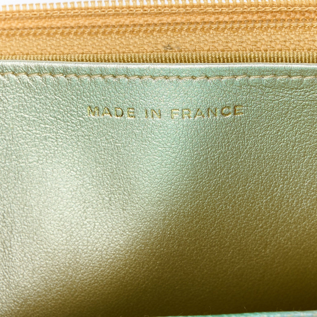Metallic Goatskin Quilted 2.55 Reissue Wallet on Chain WOC Multicolor