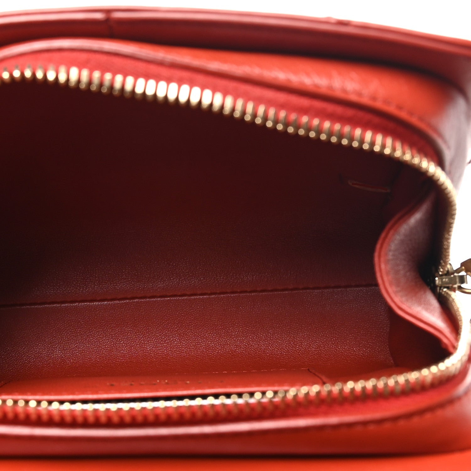 Calfskin Chevron Quilted Large Medal Flap Red