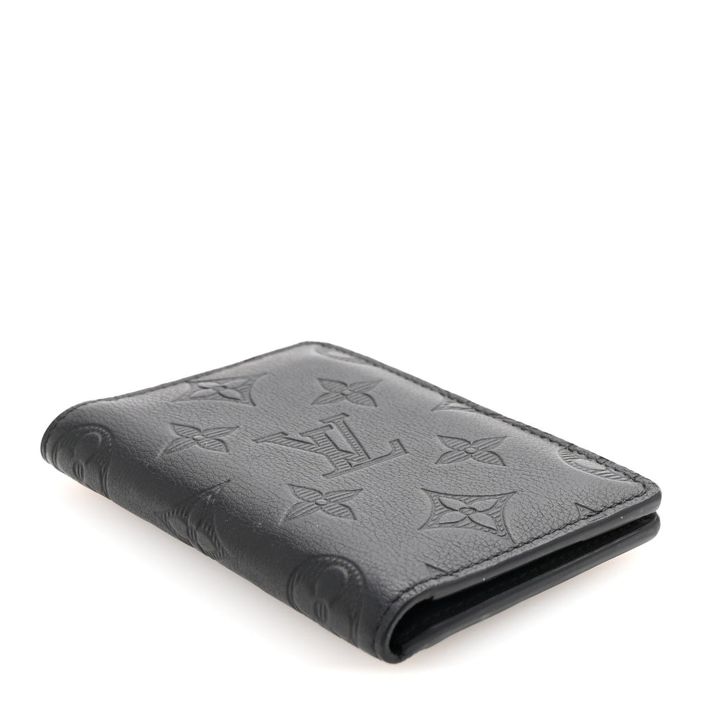 Calfskin Monogram Shadow Pocket Organizer Black