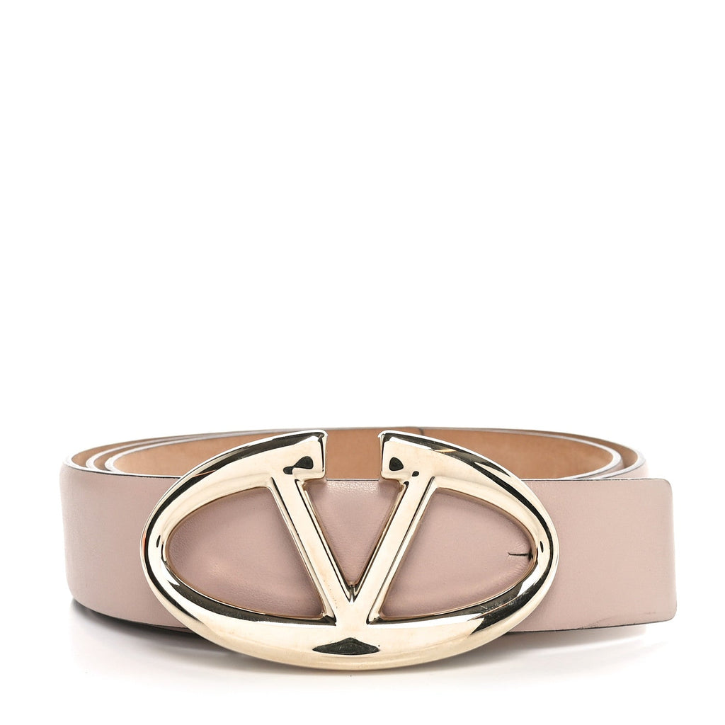 Calfskin VLogo Belt 85 34 Poudre
