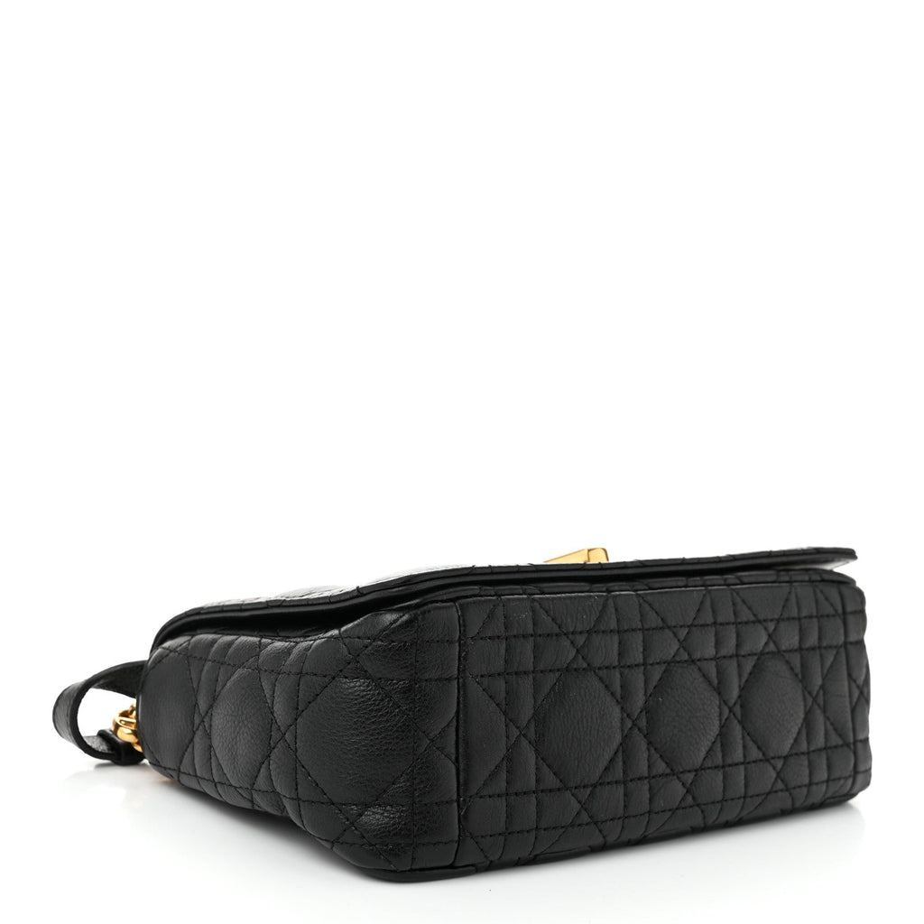 Calfskin Cannage Small Caro Bag Black