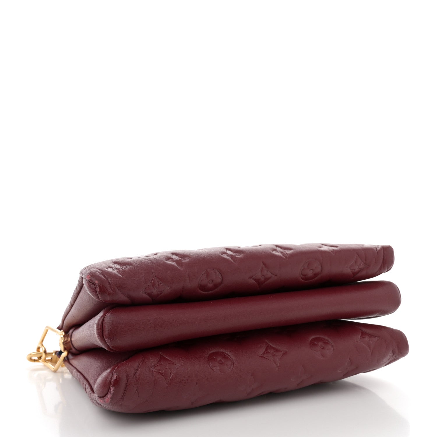 Lambskin Embossed Monogram Coussin PM Wine