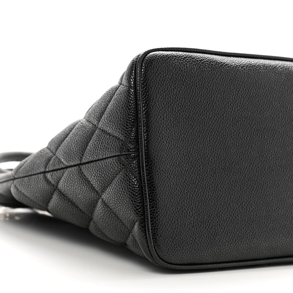 Caviar Quilted Medallion Tote Black