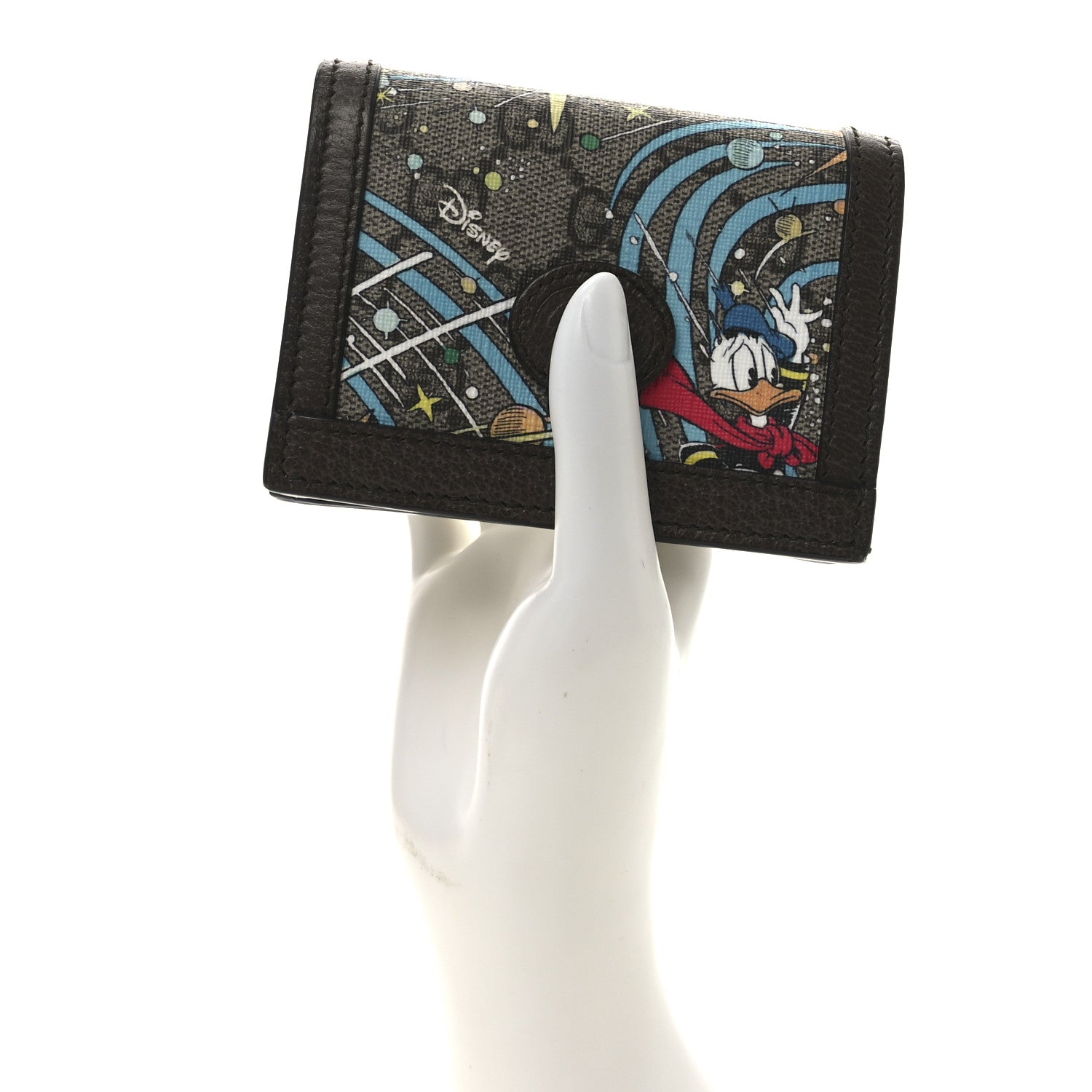 X DISNEY GG Supreme Monogram Donald Duck Interlocking G  Holder Wallet Beige Multicolor