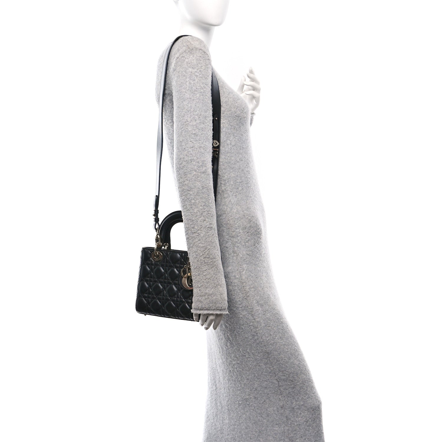 Lambskin Cannage Small My ABCDior Lady Dior Black