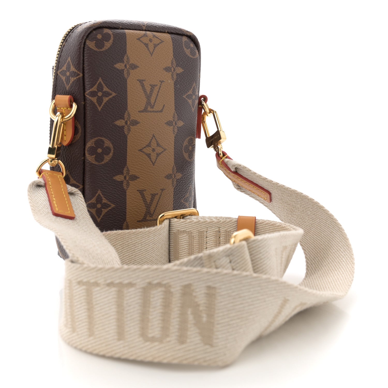 X NIGO Reverse Monogram Flat Double Phone Pouch