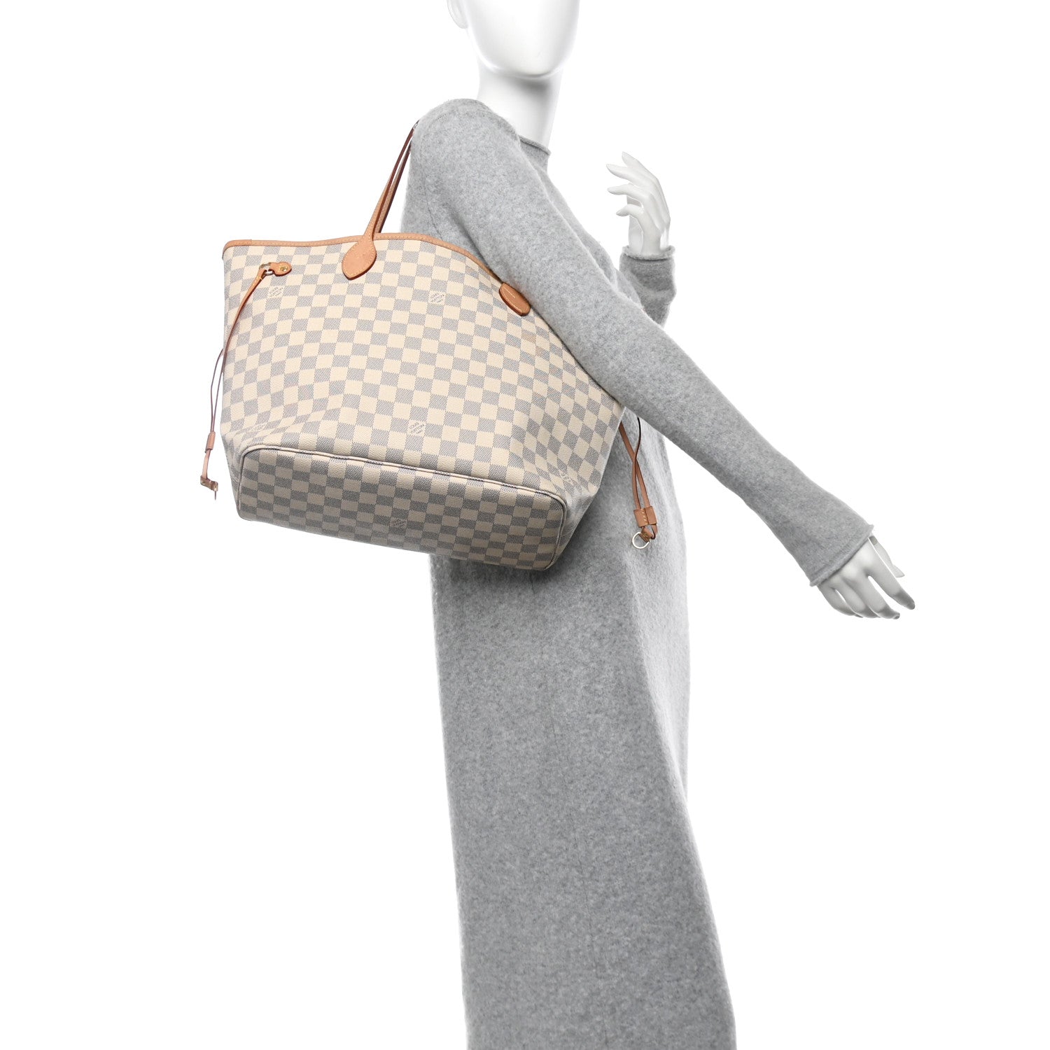 Damier Azur Neo Neverfull MM Rose Ballerine