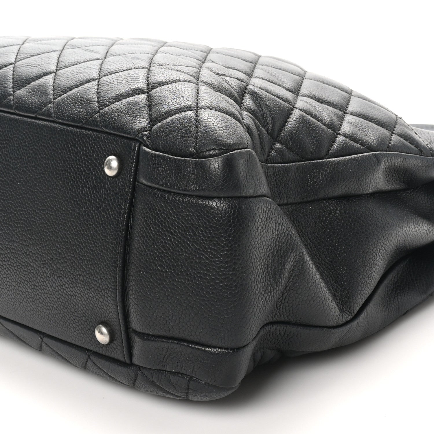 Caviar Quilted Urban Companion Shopping Tote Black