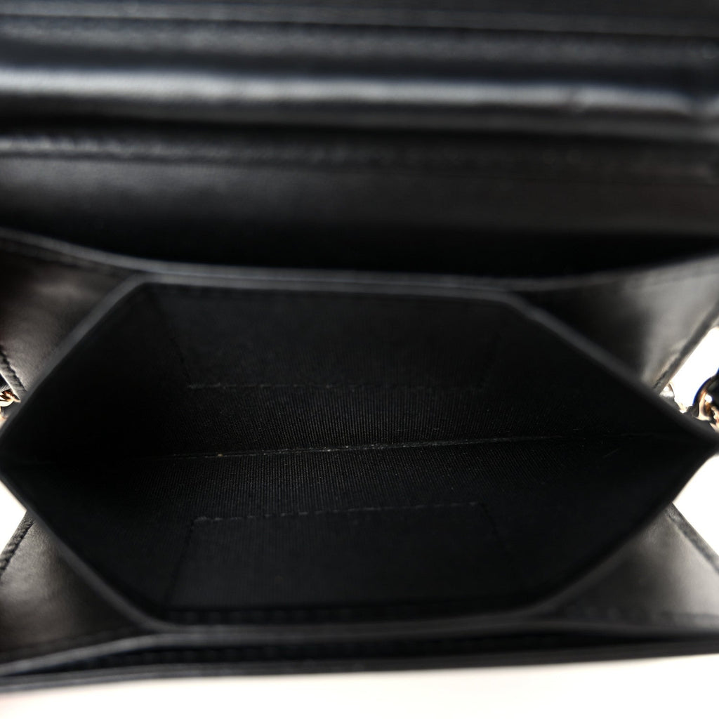 Lambskin Quilted My Chanel Lady  Holder On Chain Black