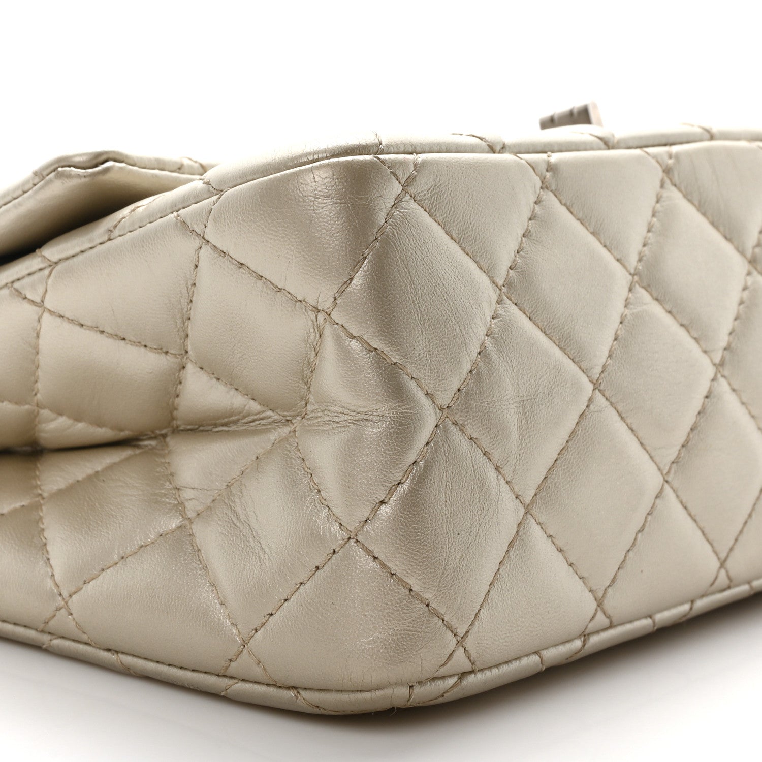 Metallic Lambskin Quilted 2.55 Reissue 226 Flap Silver