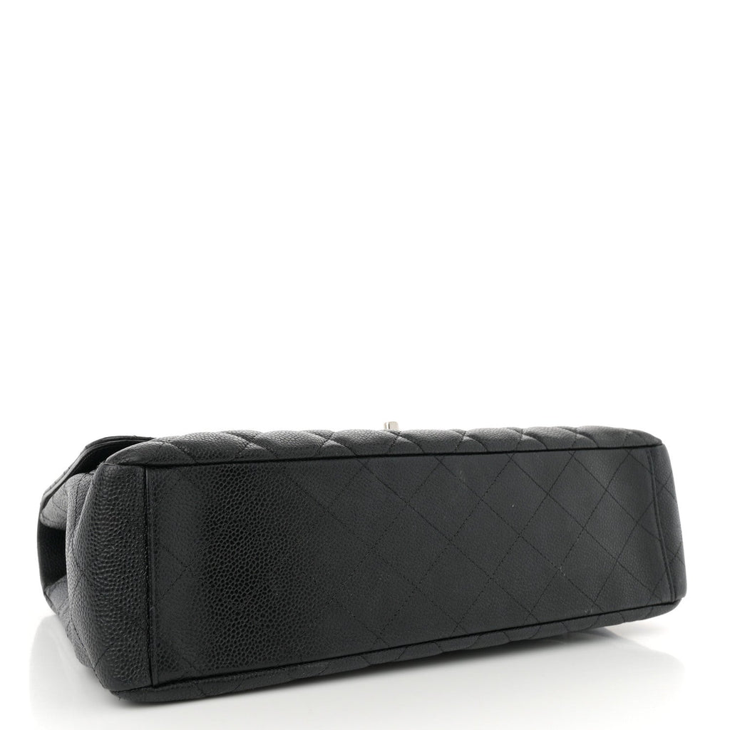 Caviar Quilted Maxi Single Flap Black