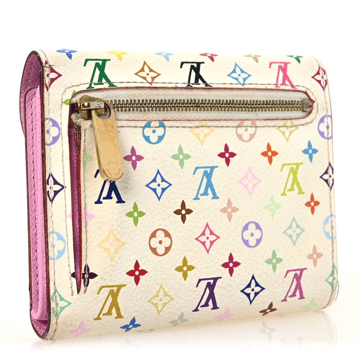 Monogram Multicolor Joey Wallet White Litchi