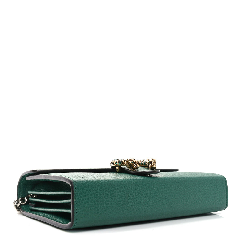Calfskin Mini Dionysus Chain Wallet Emerald