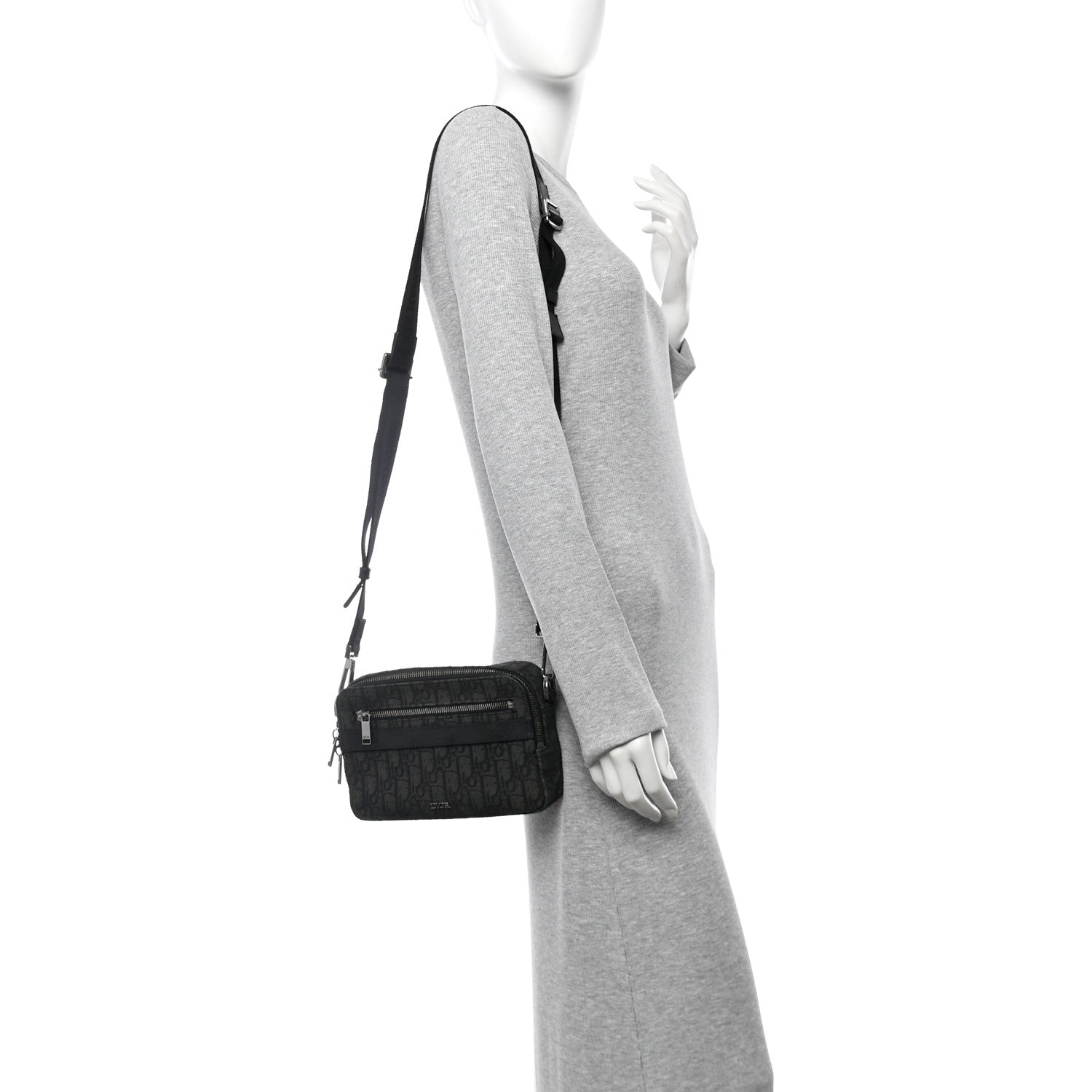 HOMME Oblique Safari Messenger Black