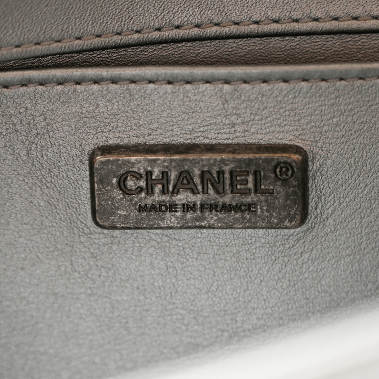 Metallic Lambskin Embellished Medium Boy Flap Silver