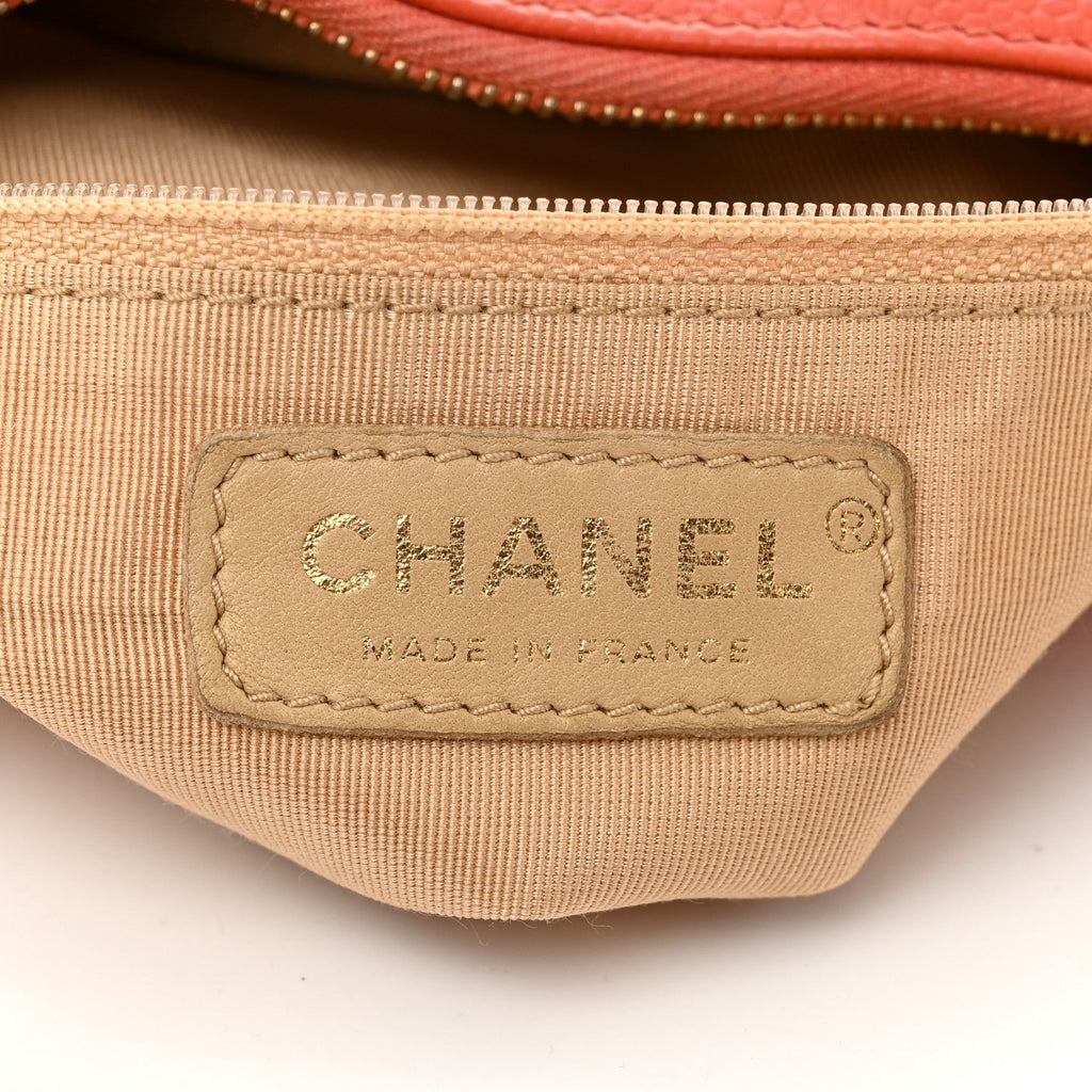 Caviar Quilted Timeless CC Shoulder Bag Coral