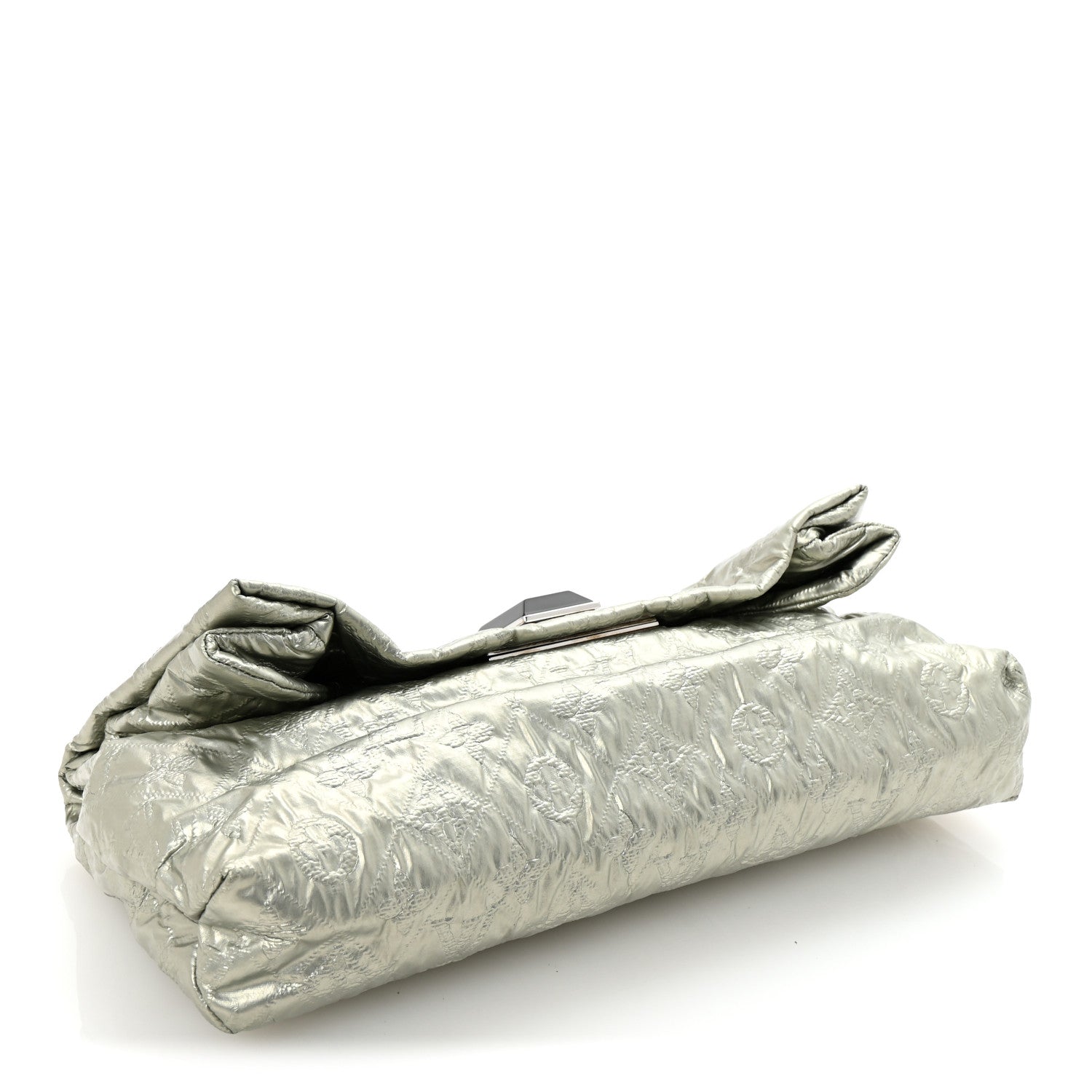 Jacquard Quilted Monogram Altair Clutch Argent