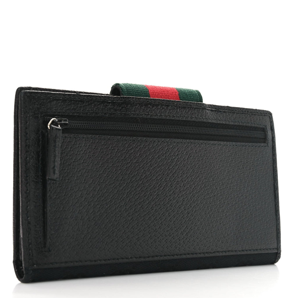 Monogram Ladies Web Continental Wallet Black