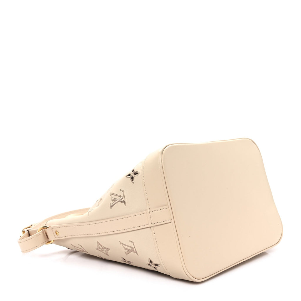 Calfskin Monogram Cutout Petit Noe Neutral