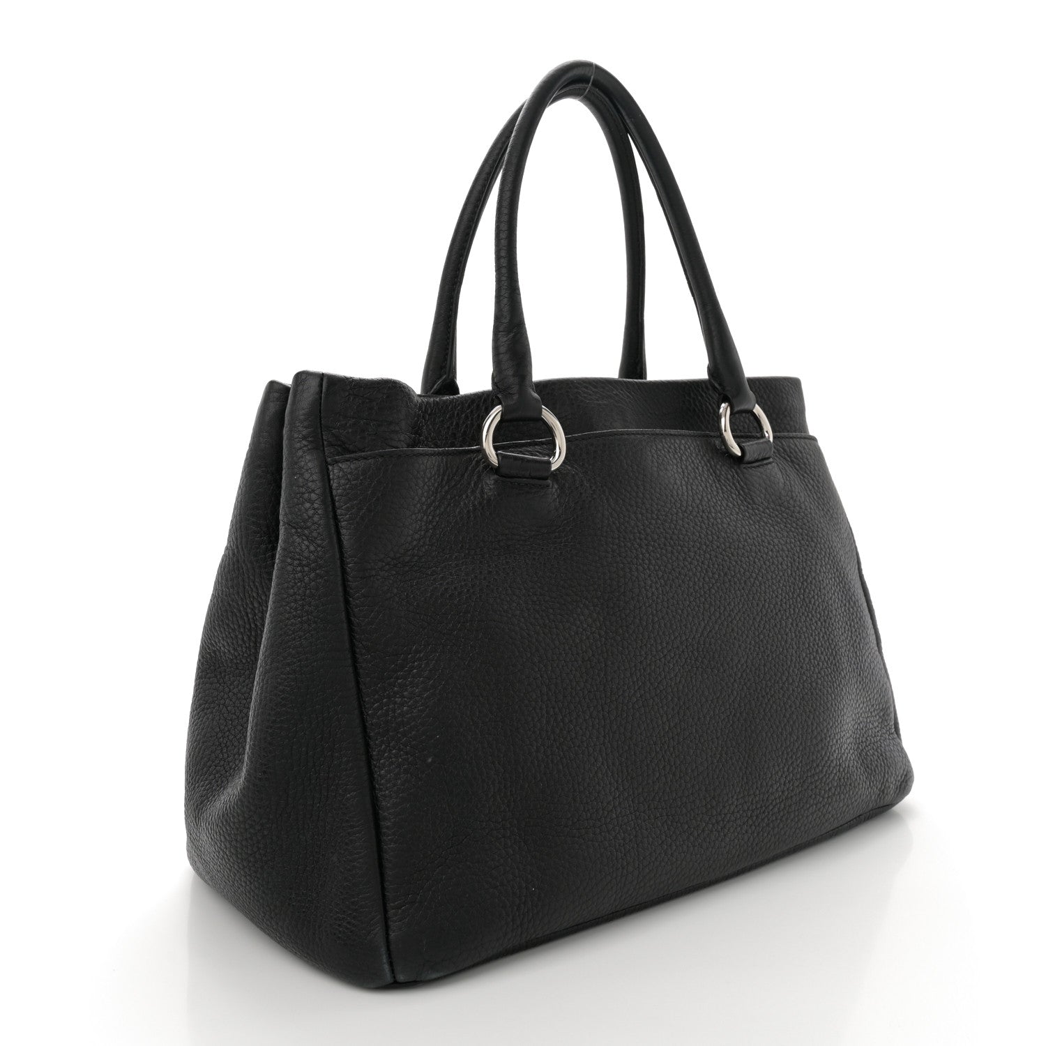 Vitello Daino Tote Black