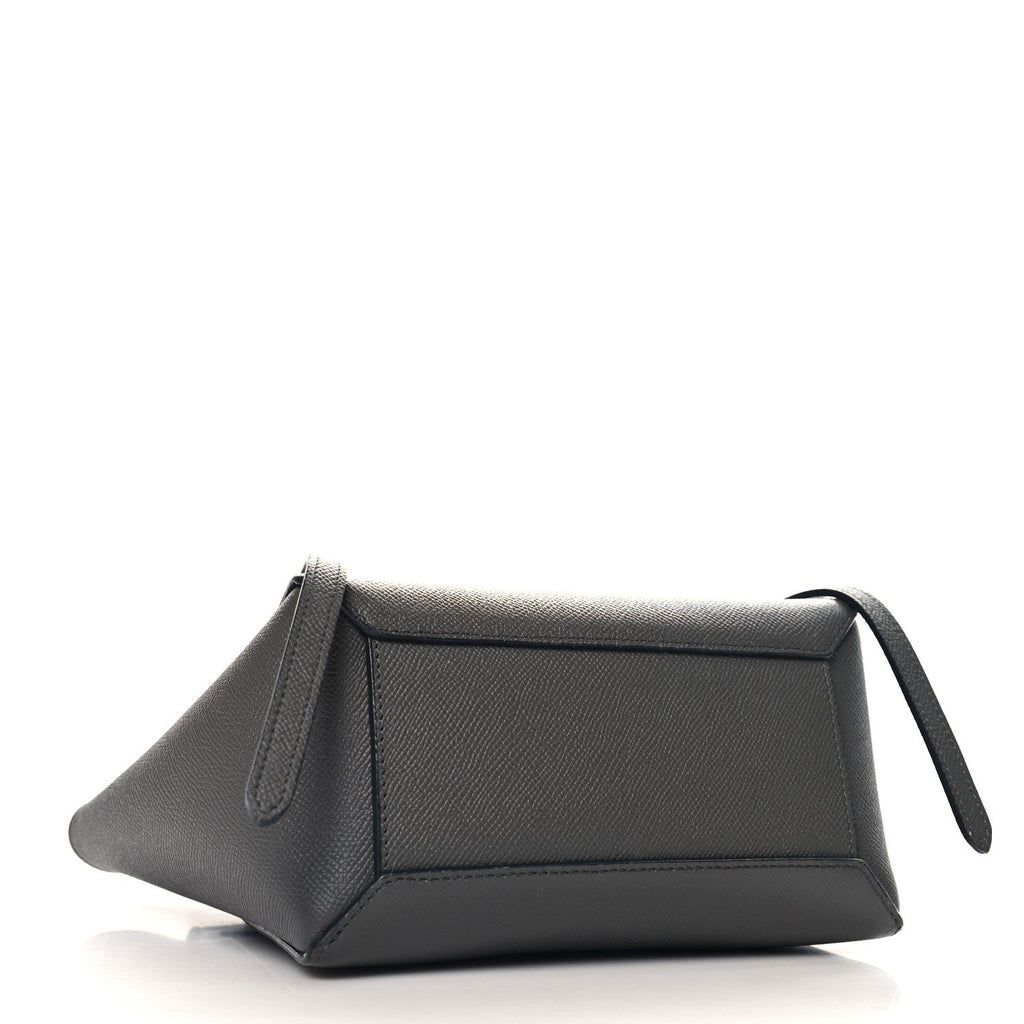 Grained Calfskin Nano Belt Bag Grey