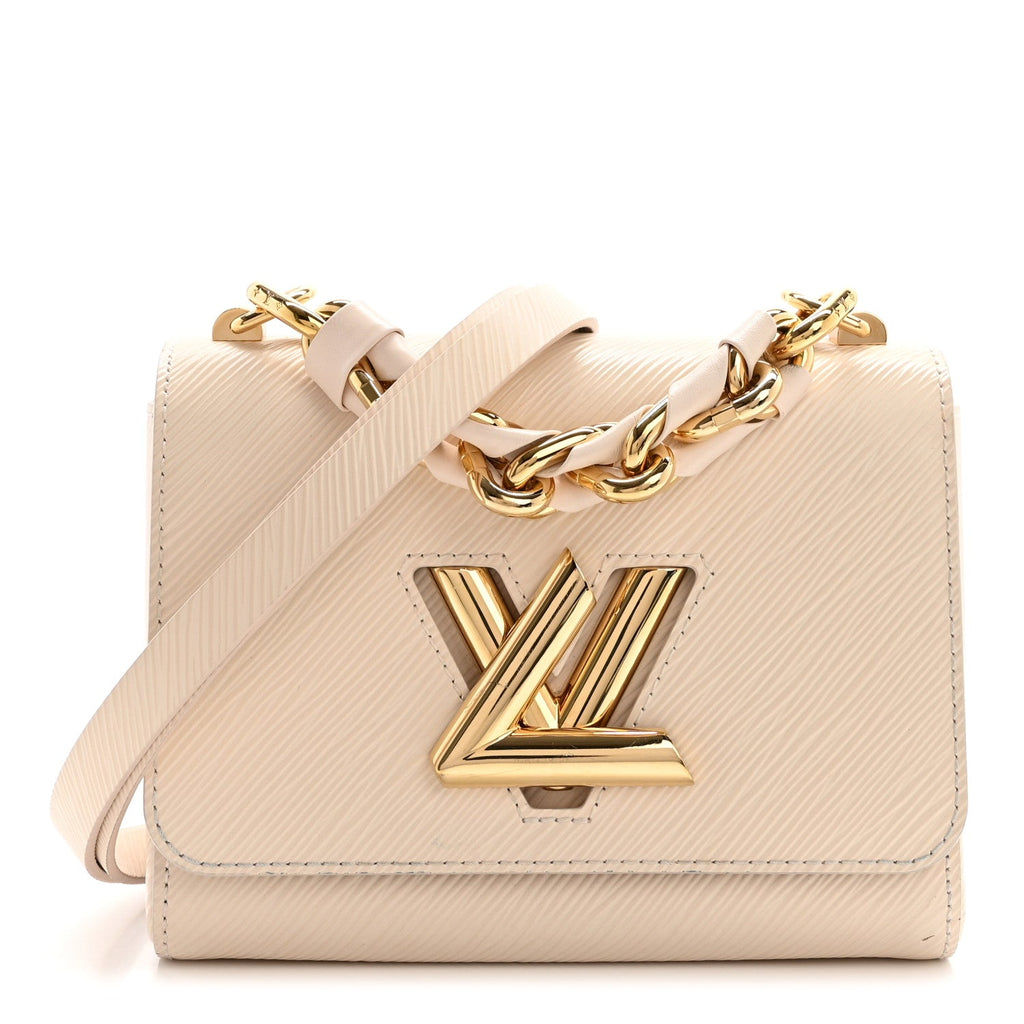 Epi Twist Braided Chain Shoulder Bag PM Quartz White