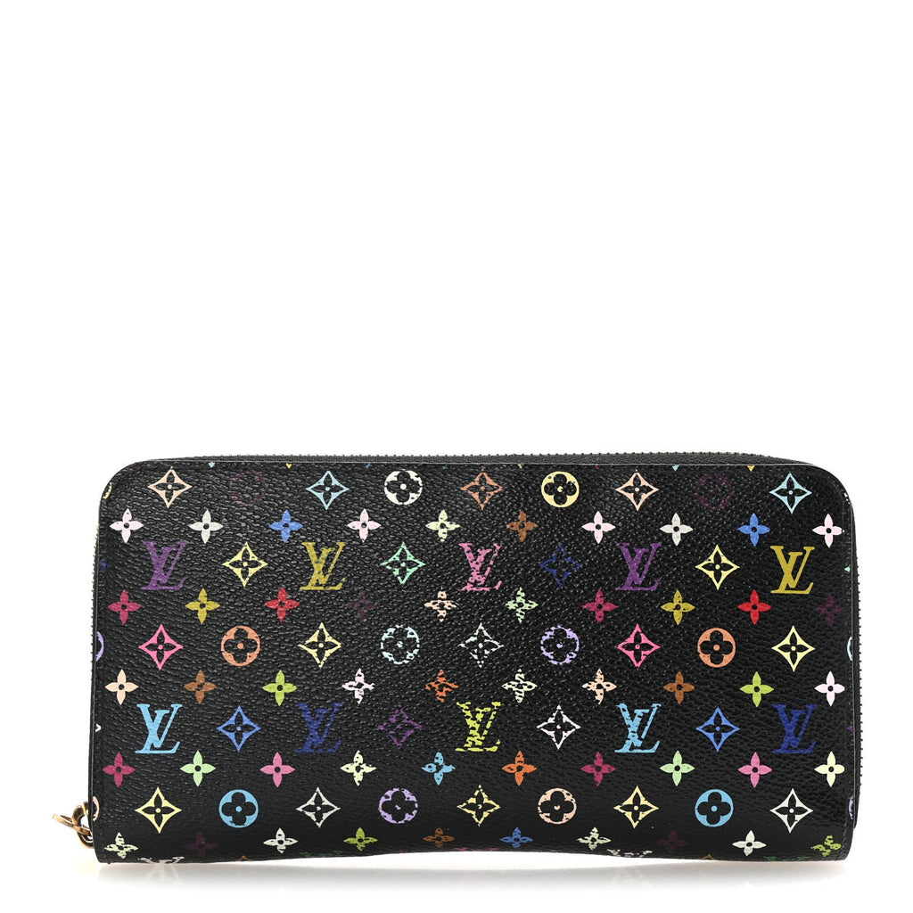 Monogram Multicolor Zippy Wallet Black Violet