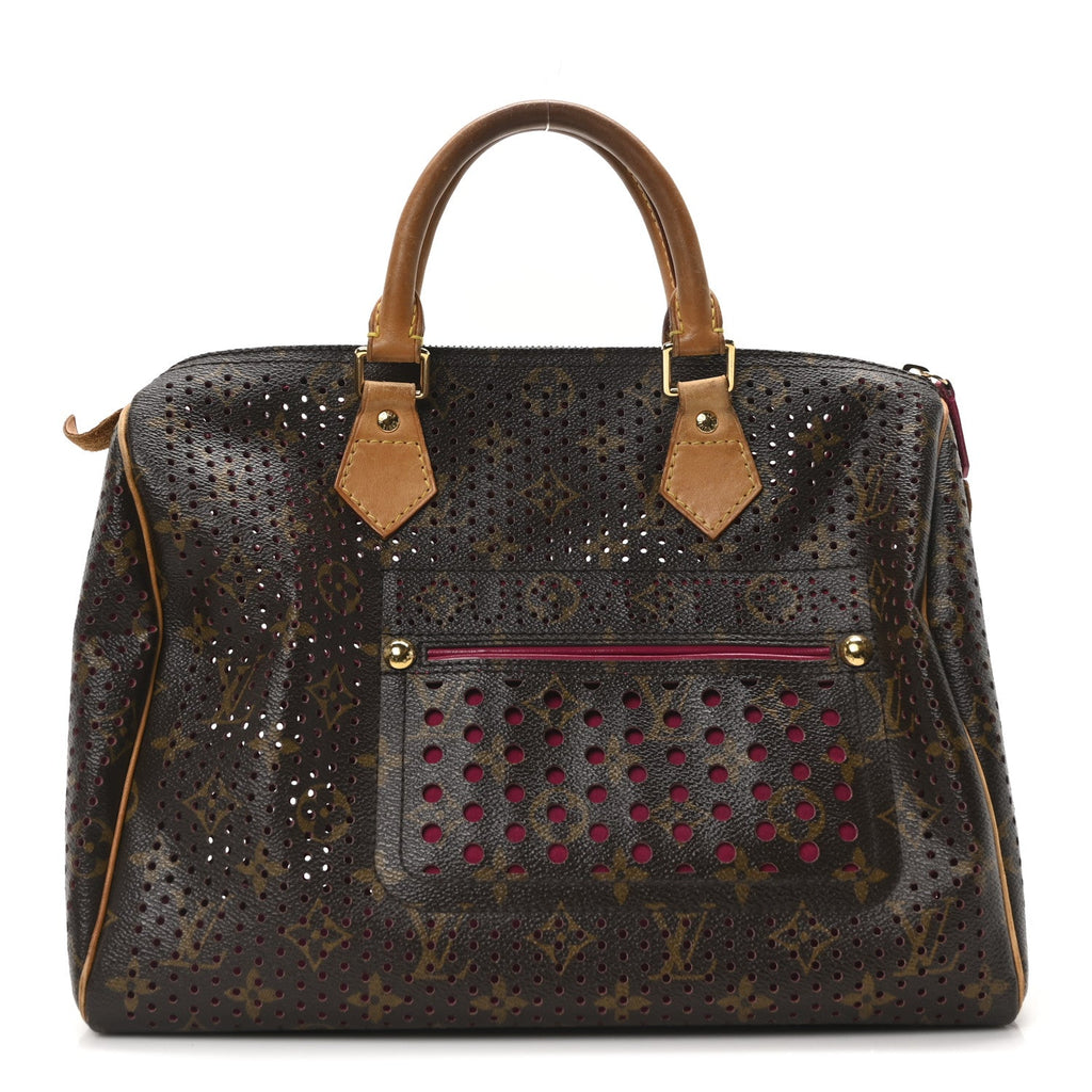 Monogram Perforated Speedy 30 Fuchsia