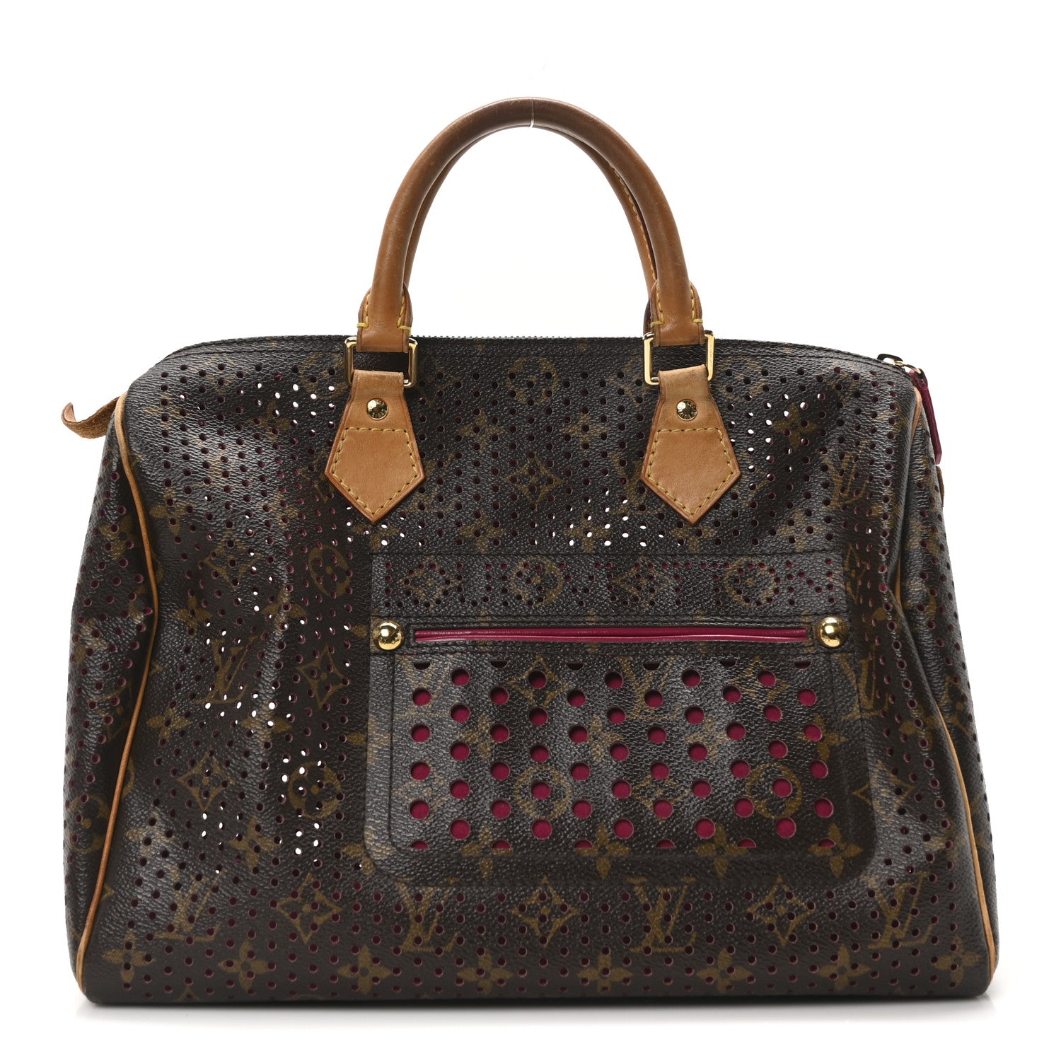 Monogram Perforated Speedy 30 Fuchsia
