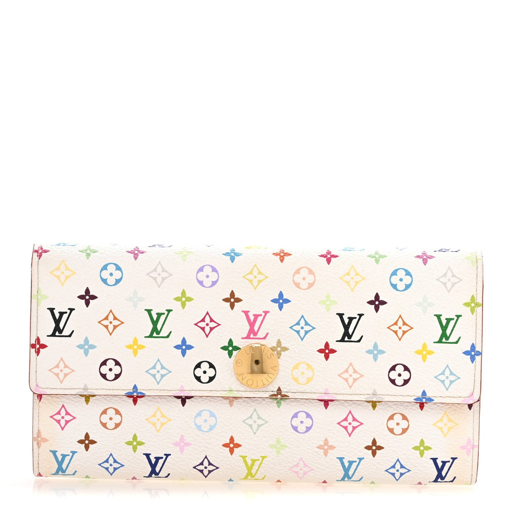 Monogram Multicolor Sarah Wallet White Litchi