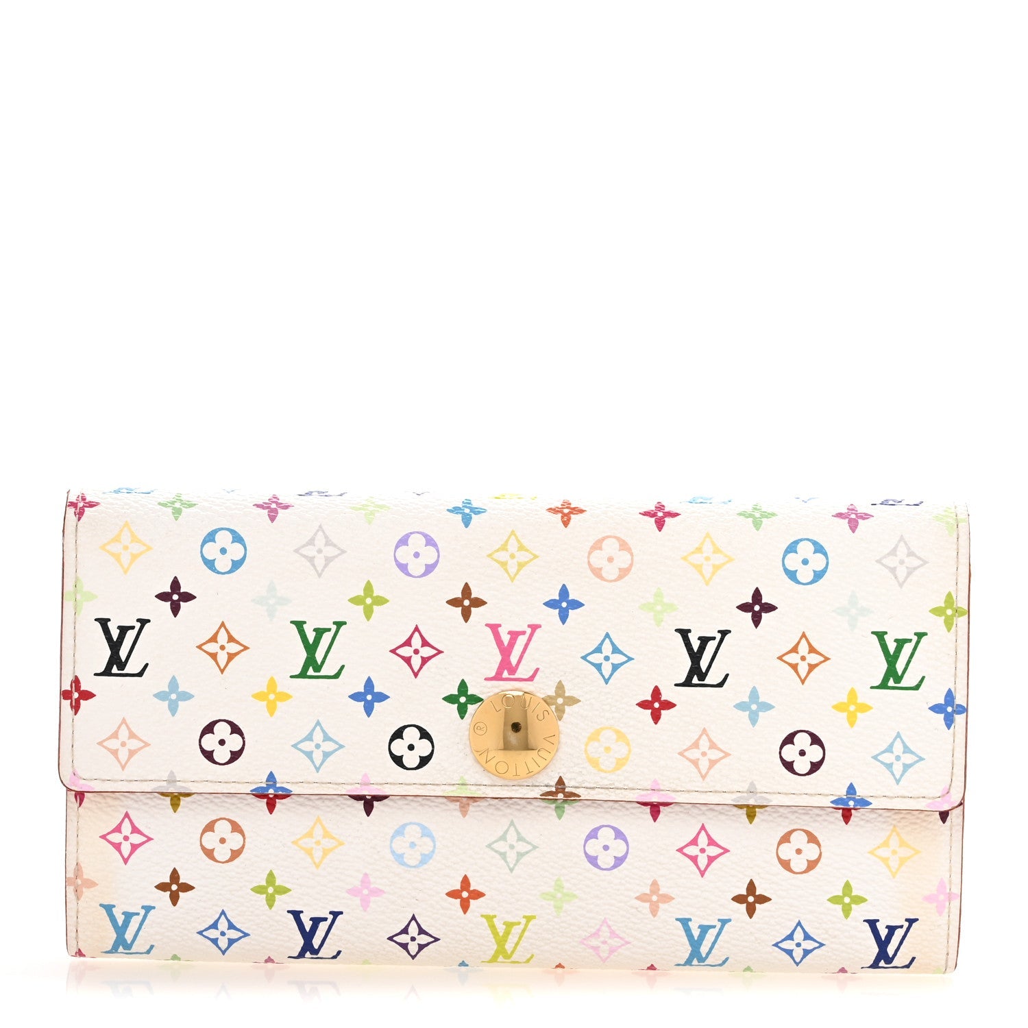 Monogram Multicolor Sarah Wallet White Litchi