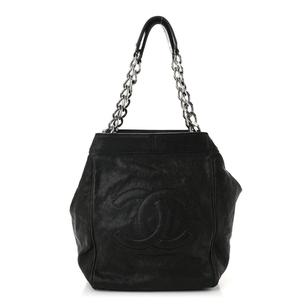 Caviar CC Shoulder Bag Black