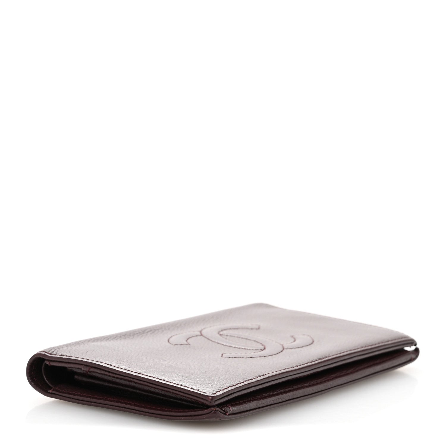 Caviar Timeless CC Yen Wallet Burgundy