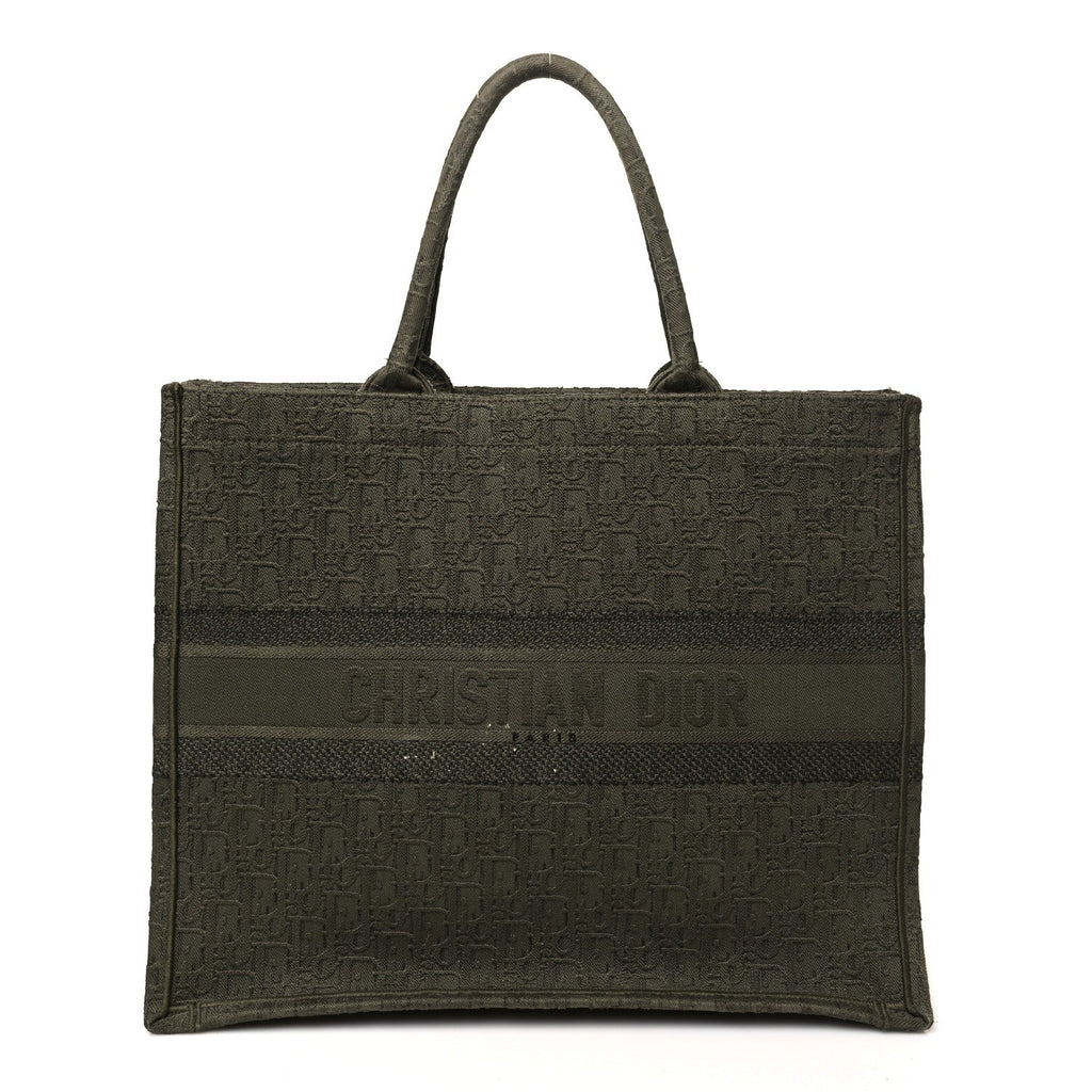 Oblique Denim Large Book Tote Green