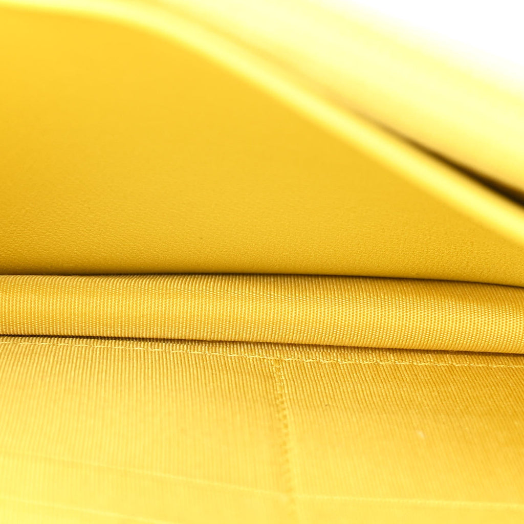 Lambskin Cotten Woven Boy Wallet On Chain WOC Yellow