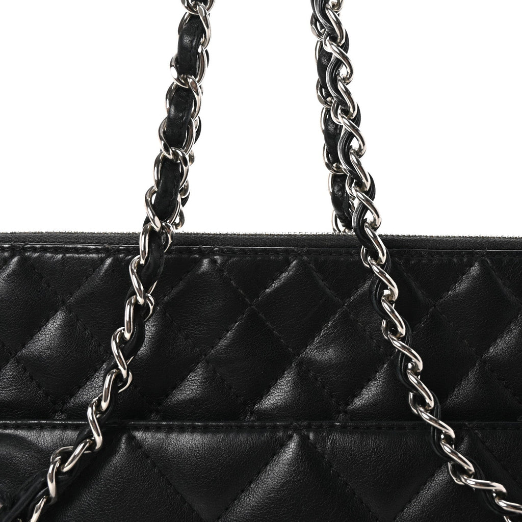 Calfskin Quilted In The Business Tote Black
