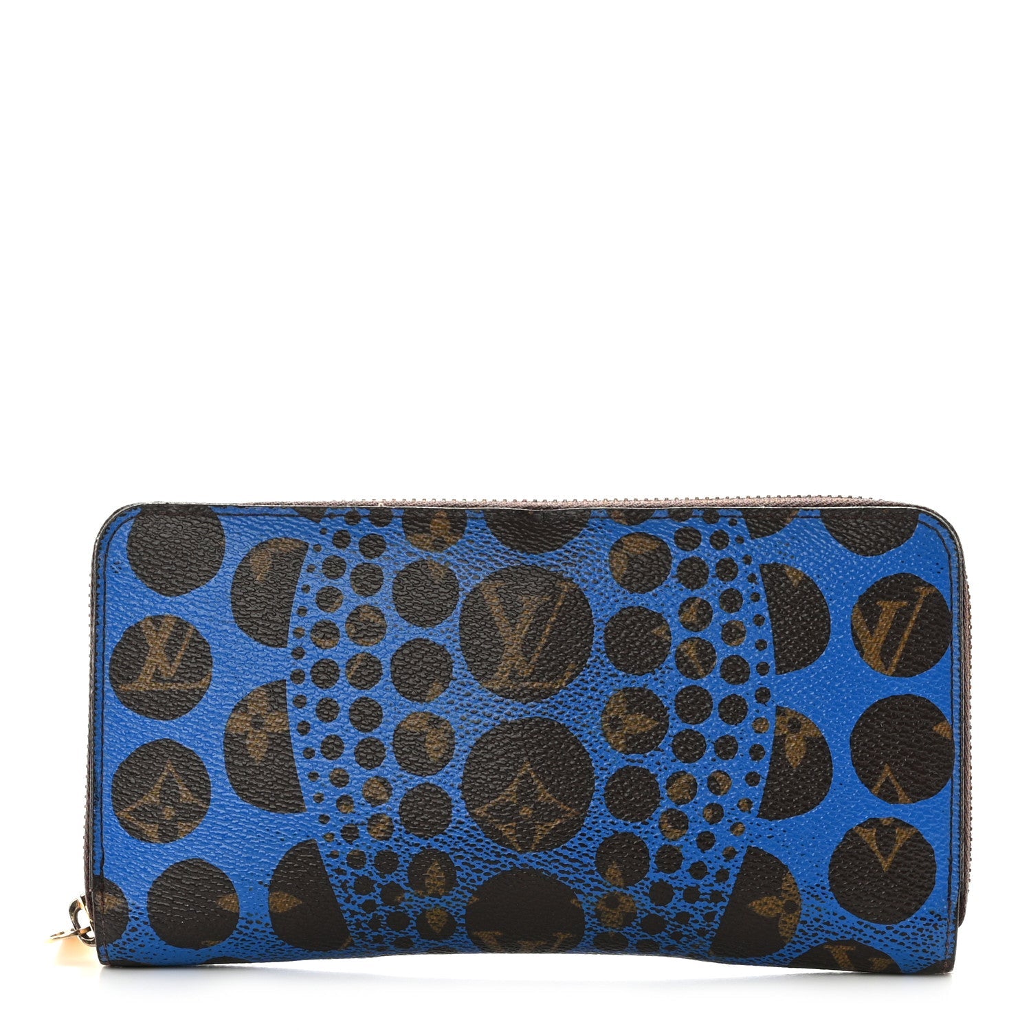 Monogram Kusama Pumpkin Dots Zippy Wallet Blue